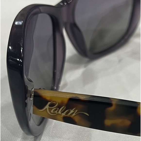 PREOWNED RALPH LAUREN RA 5190 SUNGLASSES ( NICE ) CAT EYE PURPLE TORTOISE - Picture 4 of 12